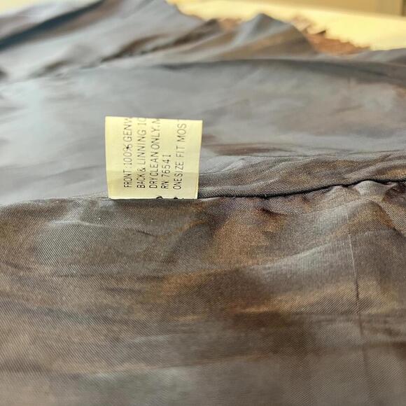 IDEA Nuova - Women's Brown 100% Leather Vest with Fringe - SZ L - Picture 5 of 9